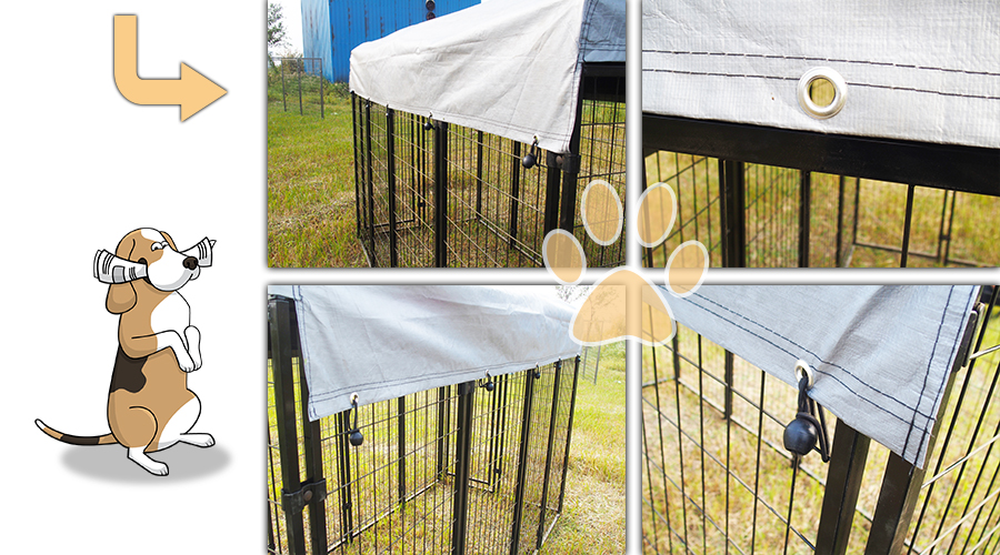 square tube dog kennel