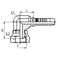 90 Degree BSP Compact Female 60 Cone Fittings