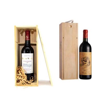 The white wine packaging wooden box