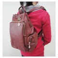 Unisex Vintage PU Leather School Backpack