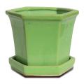 Furniture Decoration Pottery Flower Pot Hexagon Flower Pot