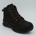 Black Genuine Leather Men Safety Shoes with Steel Toe