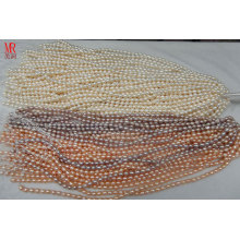 5-6mm AA Grade Rice Shape Original Pearl Strands