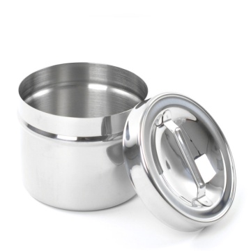 Hospital Medical Stainless Steel Dressing Jar with Knob