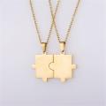 Collier de couple Bijoux Gift Geometric Puzzle Collier