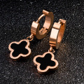 Four Leaf Clover Stud Screw Earrings for Women