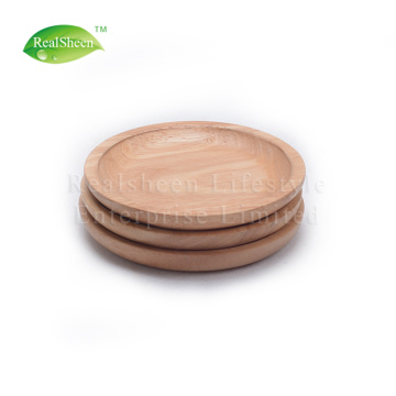 Small Round Rubber Wood Serving Plate