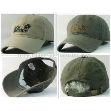 Cotton canvas flat embroidery baseball cap hat