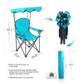 Folding recliner Camp Chairs with Shade Canopy