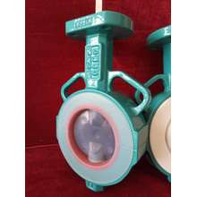 Double Shaft Butterfly Valve with PTFE Lined Disc