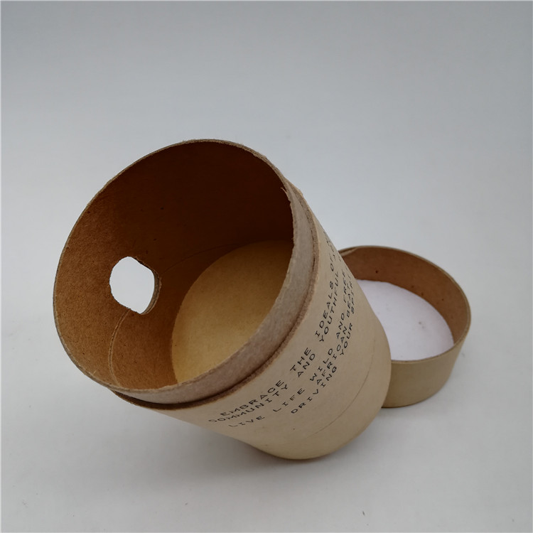 Brown Kraft Cylinder Tube Box