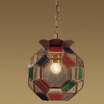 Lampe suspendue en laiton en verre à la main (1202-2)