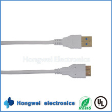 USB 3.0 Am to Micro Bm Cable Am/Micro for Galaxy Note 3 White Cable