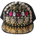 Popular OEM studded spiked rivet hat for street dance