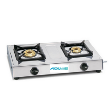 SS LPG Stove 2 Brass Burners