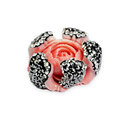 Moda vermelho flor forma coral bead jóias acessório DIY 25 * 25 milímetros