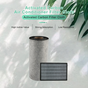 Material de filtro de ar condicionado de cabos ativado sem tecido