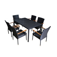 Conjunto de mesa e cadeiras de mobiliário de restaurante ao ar livre