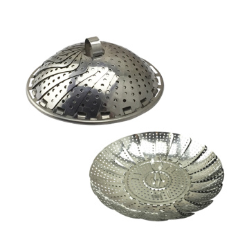 Stainless Steel metal Folding Collapsible Basket Steamer