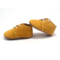 Commerce de gros jaune dentelle tout-petit selle bébé chaussures Oxford