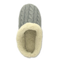 ladies full fuzzy house shoes cable knit slippers