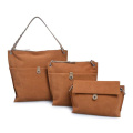 Large Slouch Hobo Shoulder Handbag Italian Suede Leather