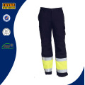 Yellow Black Cotton Drill Men′s Light Hi Vis Trousers Work Pants
