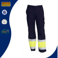 Gelb Schwarz Cotton Drill Herren Licht Hi Vis Hose Arbeit Pants