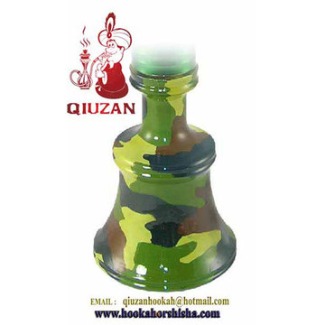 Medium Camouflage Color Shisha Glass Hookah Vase