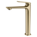 Brushed Gold High Rise Bathroom Faucet