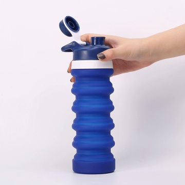 Sport silicone retractable water bottles