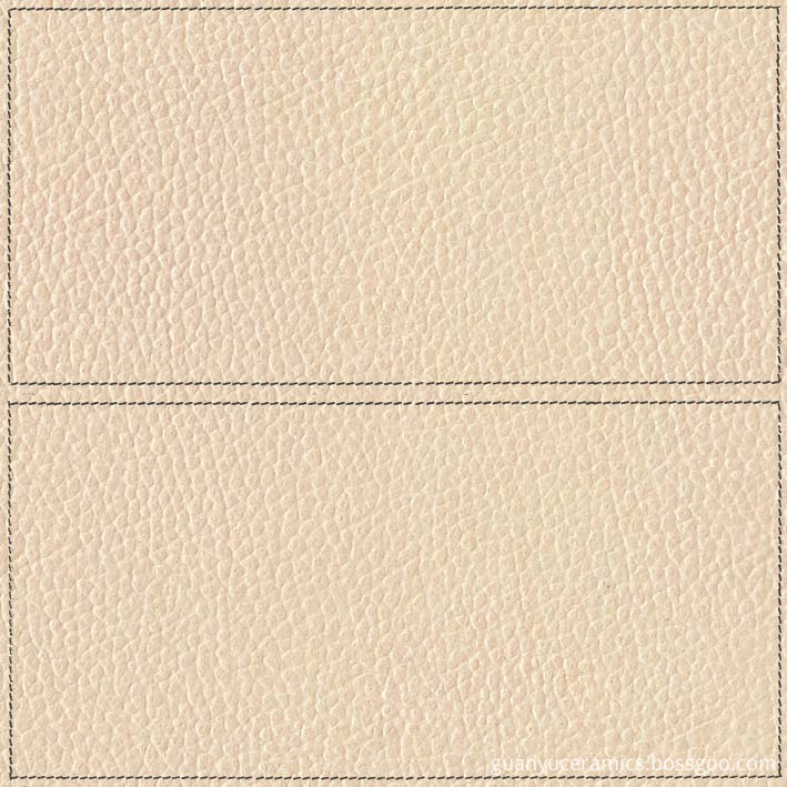 Beige Leather With Frame Decoration Rustic Tile