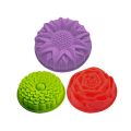 Moldes de bolo de silicone de forma de flor personalizada