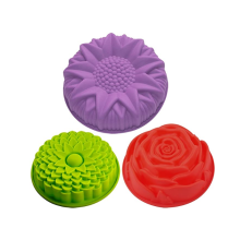 Moules de gâteau en silicone de forme de fleur personnalisée