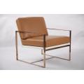 golden finished stainless steel angles chair