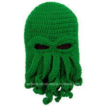 Unique Octopus Mask Mão Feita Tricô Knitted Inverno Hat