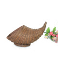 awn and broom leaf weaving cornucopia flower basket