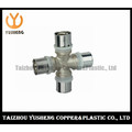 Female Forged Brass and Stainless Steel Press Cross Pipe Fitting (YS3213)