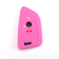 Pink color silicone car key cover for gifts