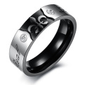 Glänzend Punk Titan Stahl Ehering Ring heißen Fashion Zirkonia Diamant paar Ring