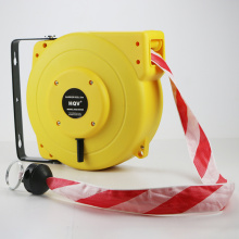 A18 20M heavy duty retractable barrier tape reel with spring loaded auto-rewind barrier reel