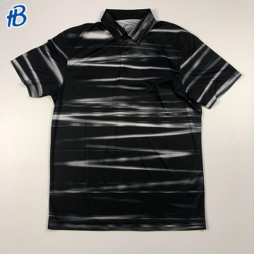 custom summer black men's fitness polo t-shirt