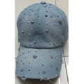 Washed Denim baseball cap with new five star diamond top quality handmade design cap wholesale OEM design baseball hat