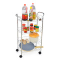 Black metal kitchen organizer rack storage cart