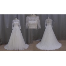 Long Sleeve Ruffled Wedding Dresses