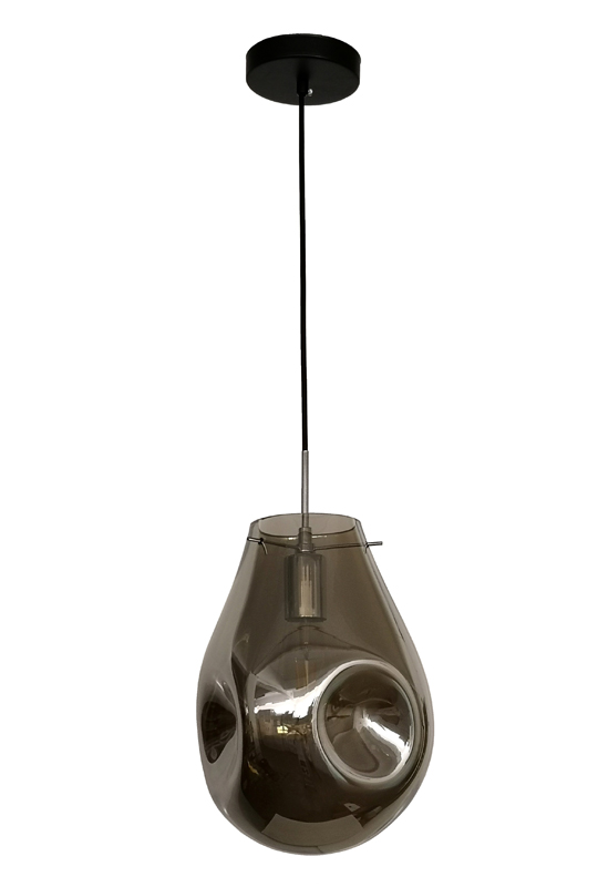 Glass Lamp Grey