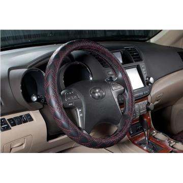 Car Steering Wheel Cover Ecological Leather-Red