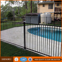 1200mm High Security Black Steel Flat Top Pool Fence for USA Ca Au Nz Market