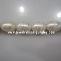 perlas de agua dulce forma de arroz de color blanco 10x12mm