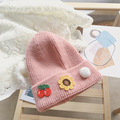 Chapeau en cuir melon chaud tissu broderie fruits laine